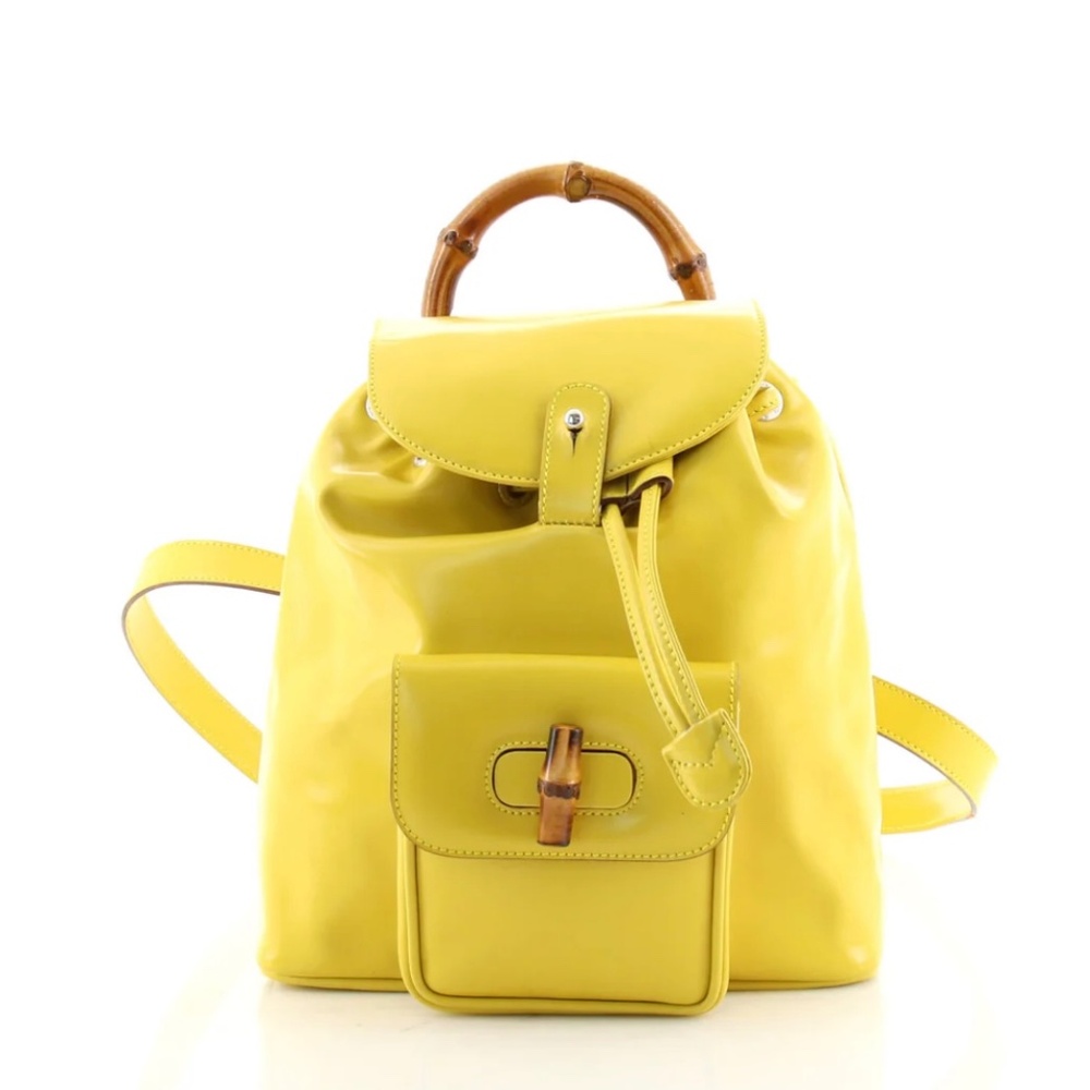 Gucci bamboo handle backpack